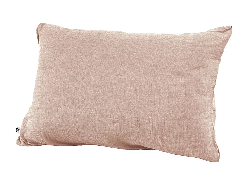 OUREA - Taie d'Oreiller 50x70cm Gaze de Coton Guimauve