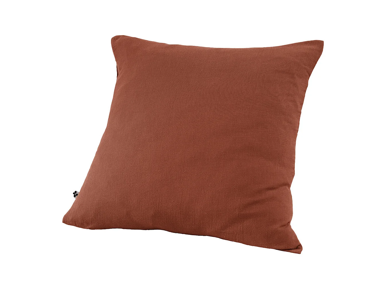 OUREA - Taie d'Oreiller 60x60cm Gaze de Coton Terracotta