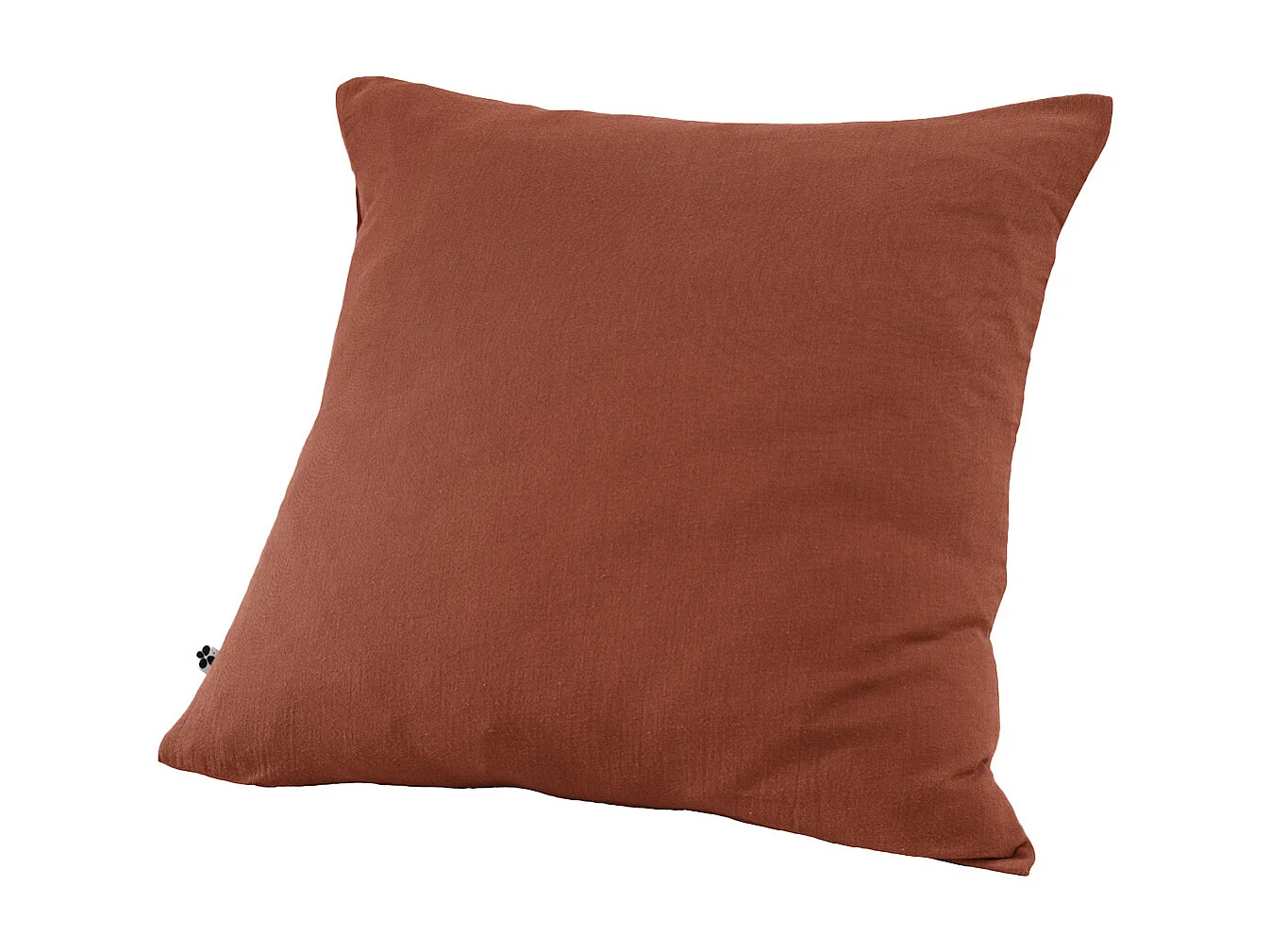 OUREA - Taie d'Oreiller 60x60cm Gaze de Coton Terracotta