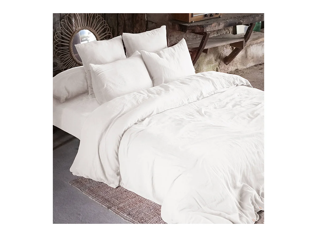 OUREA - Taie d'Oreiller 60x60cm Gaze de Coton Chantilly