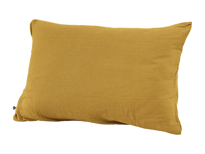 OUREA - Taie d'Oreiller 50x70cm Gaze de Coton Safran