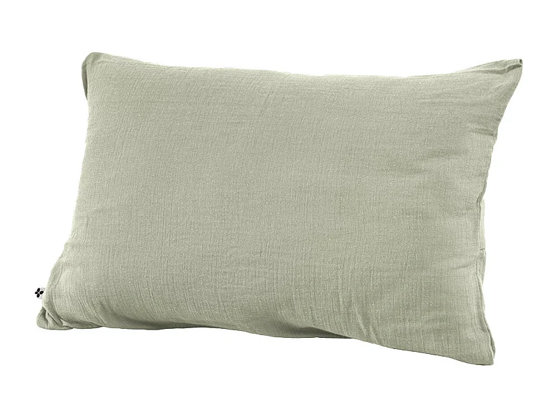OUREA - Taie d'Oreiller 50x70cm Gaze de Coton Vert d'Eau