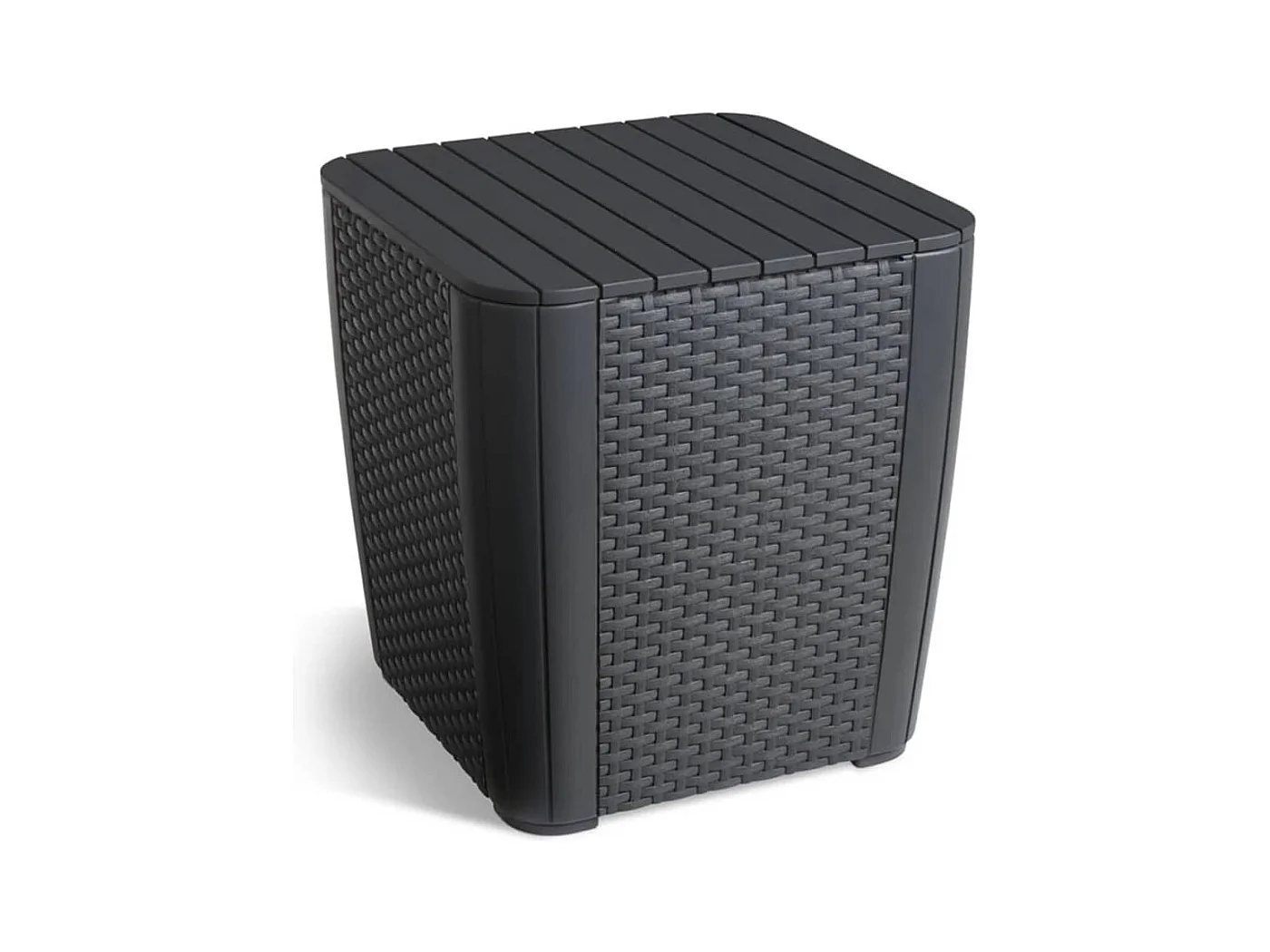 Table d'appoint de jardin Luzon Osier plat Graphite