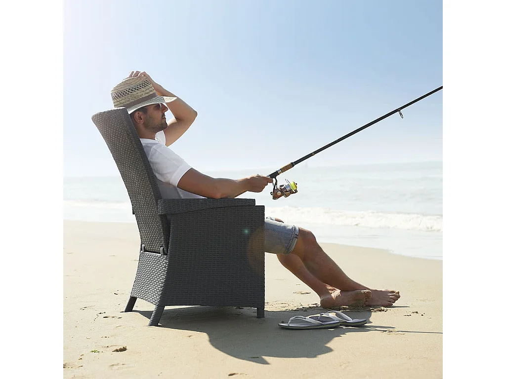 Cadeira de jardim reclinável Vermont grafite 238452