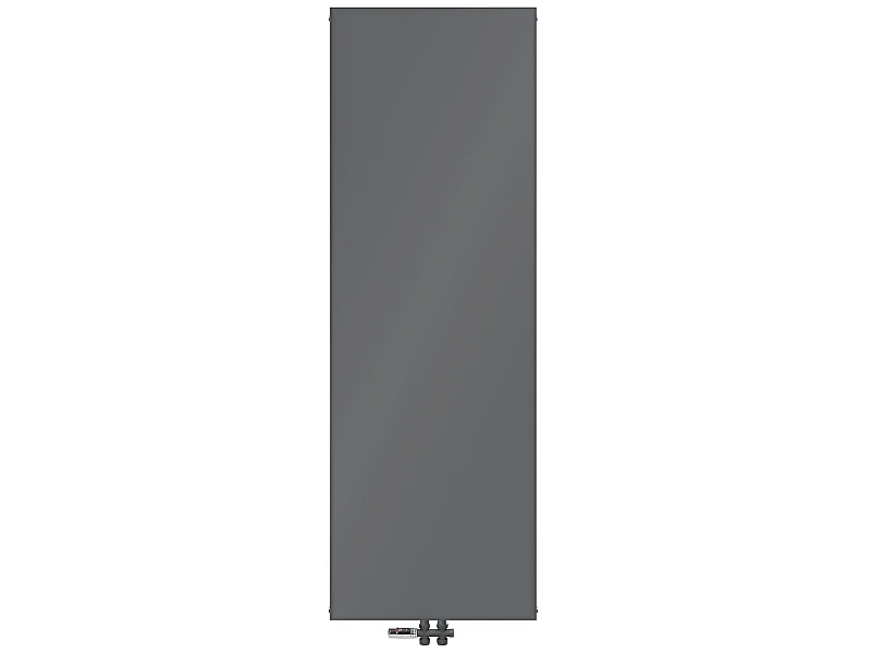 Radiatore antracite con 1 supporto asciugamani connessione pavimento 604x1800 mm