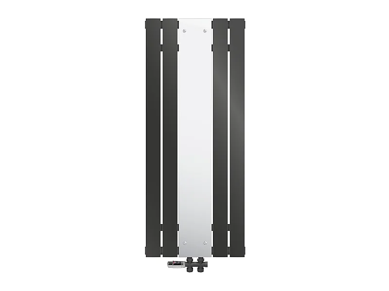 Radiatore a specchio termoarredo 450 x 1200 mm connessione a pavimento antracite