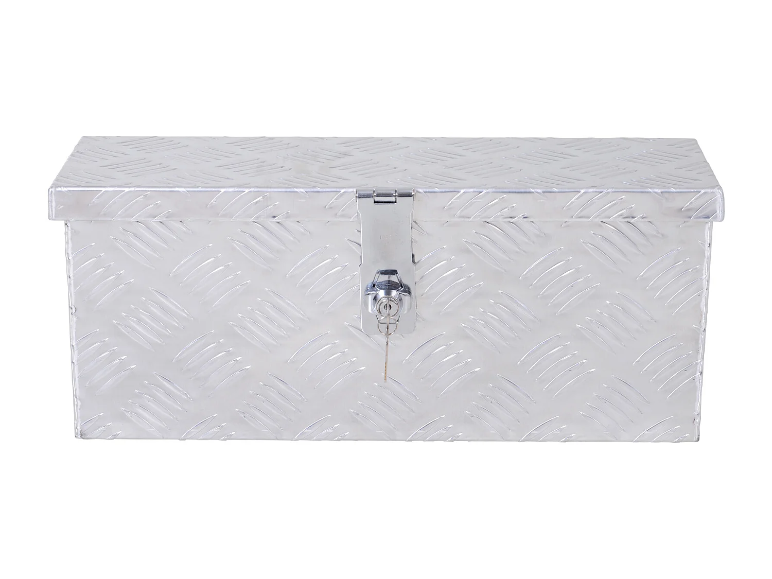 HOMCOM Boite de rangement - boîte à outils en aluminium - caisse à outil alu. verrouillage clé dim. 50L x 15,5l x 20,5H cm