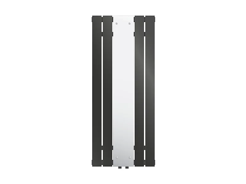 Radiateur anthracite avec miroir porte-serviettes connexion centrale 450x1200 mm