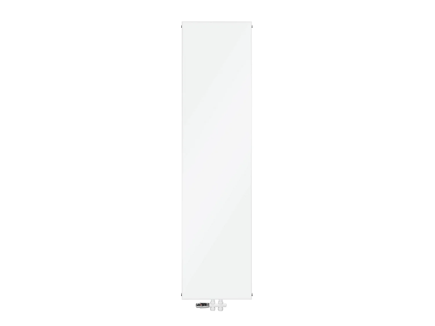 Radiateur plat moderne blanc salle de bain 452x1800 mm raccord central au sol