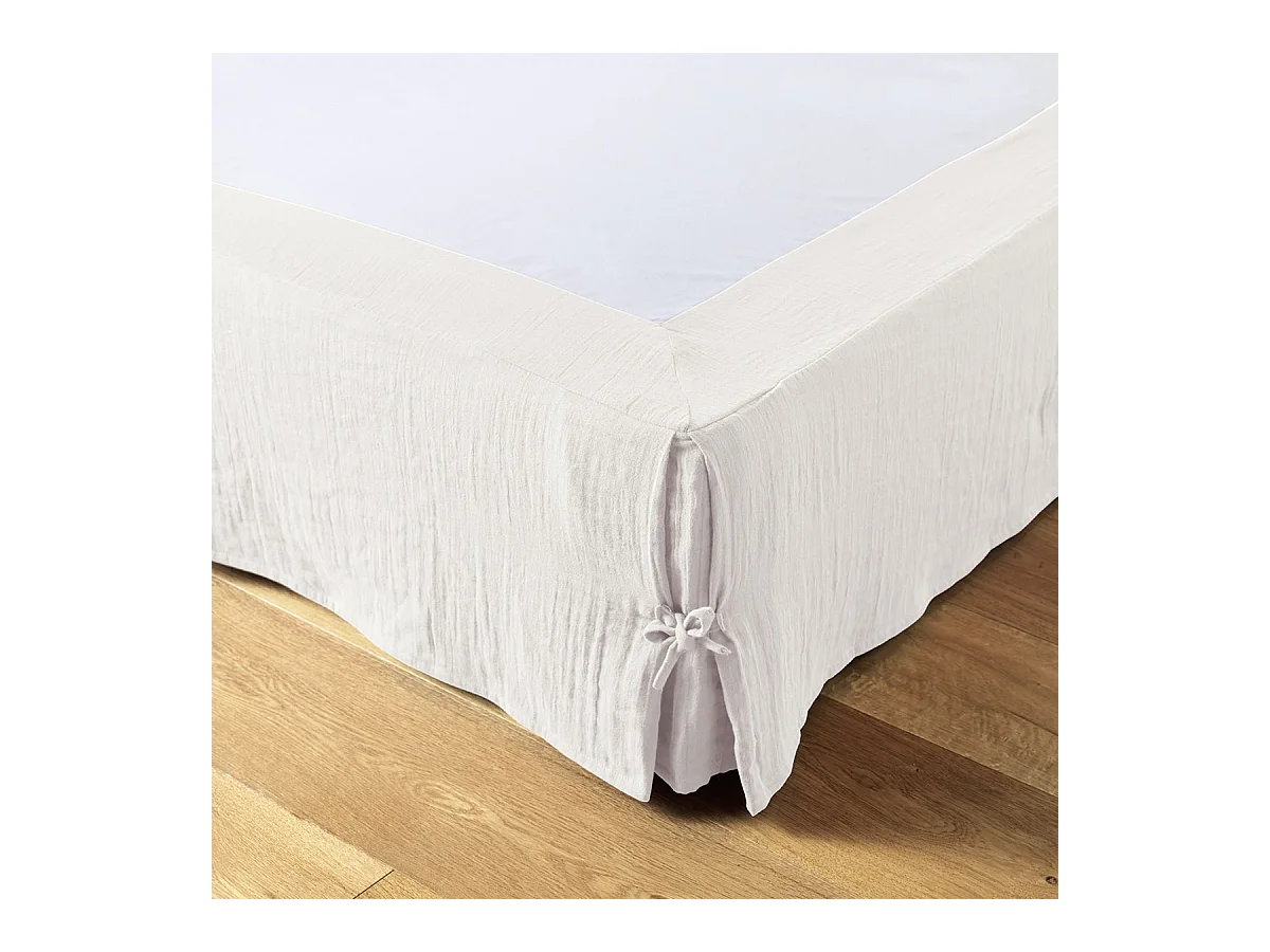 OUREA - Cache-Sommier à Nouettes 140x190cm Gaze de Coton Chantilly