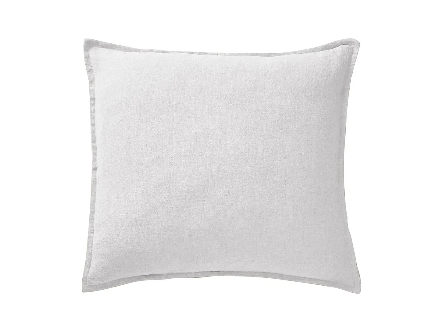MARGAUX - Taie d'Oreiller 60x60cm Lin Lavé Coloris Craie