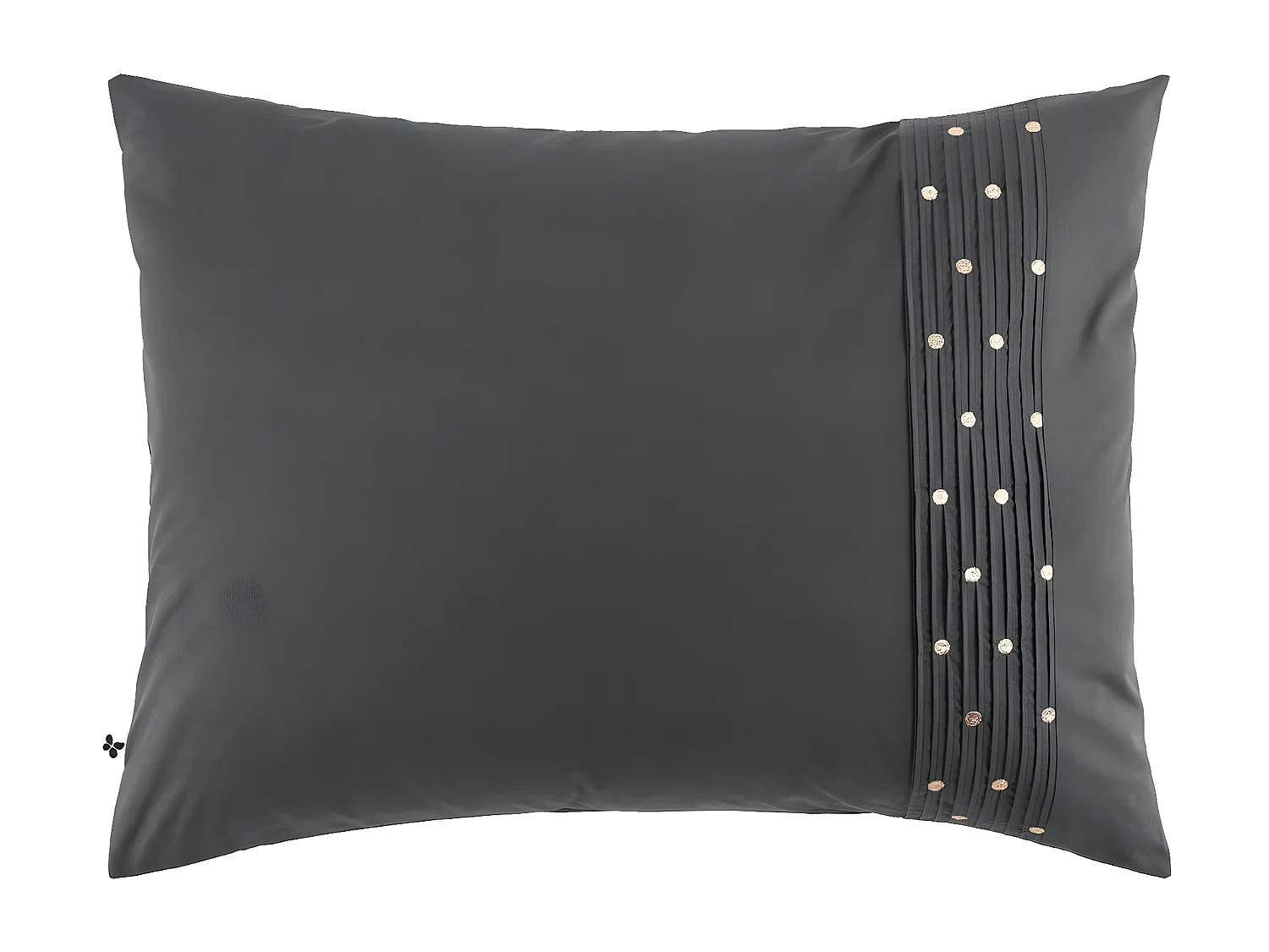 POLLY - Taie d'Oreiller 50x70cm Coton Coloris Poivre