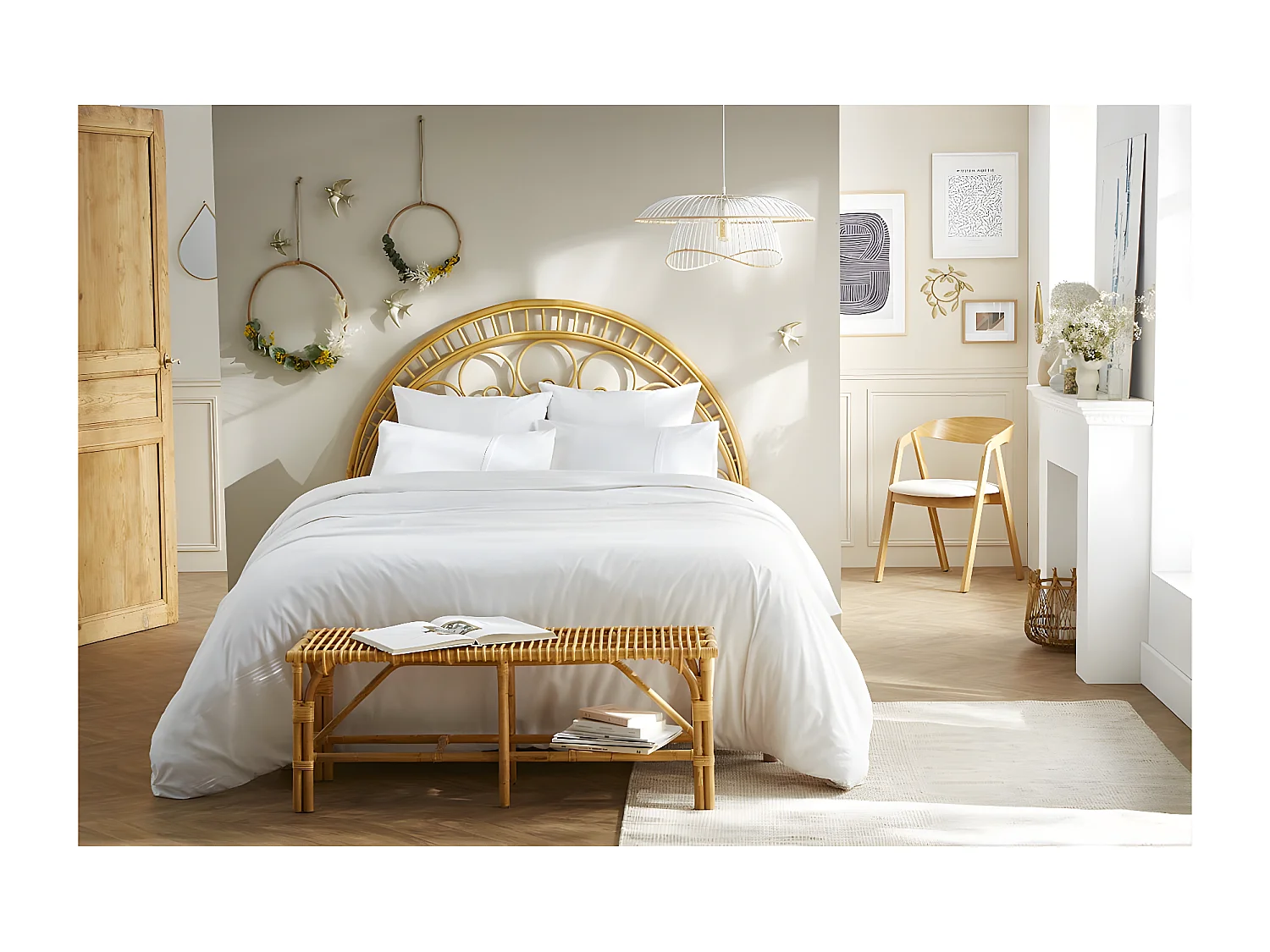 POLA - Taie d'Oreiller 63x63cm Coton Coloris Coco avec Détails Ajourés