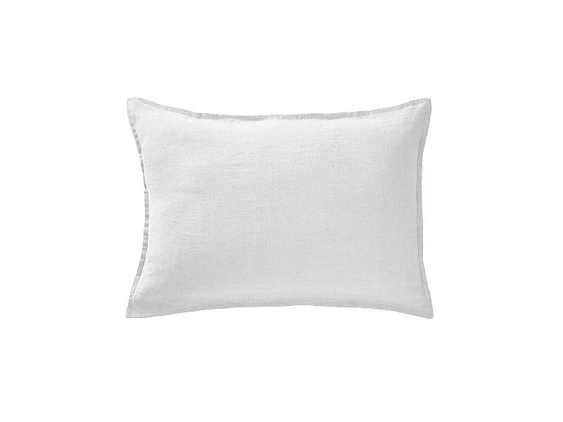 MARGAUX - Taie d'Oreiller 50x70cm Lin Lavé Coloris Craie