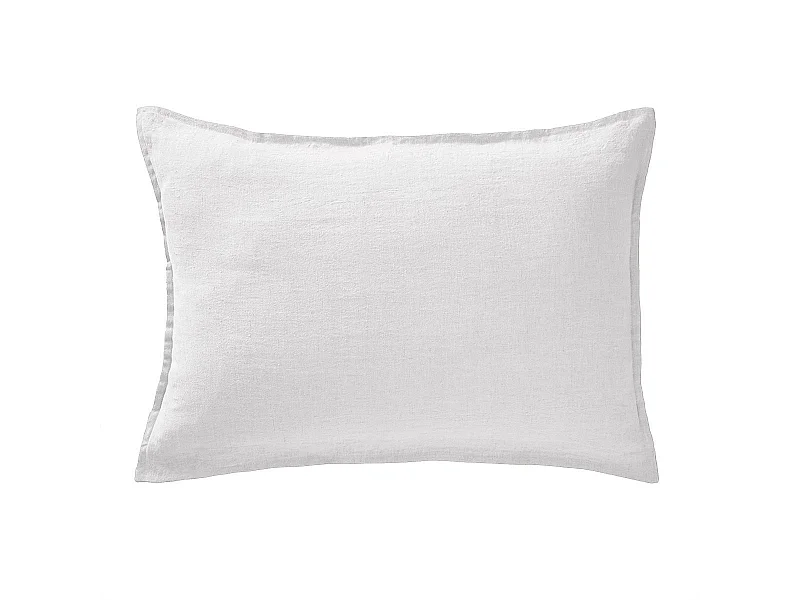 MARGAUX - Taie d'Oreiller 50x70cm Lin Lavé Coloris Craie