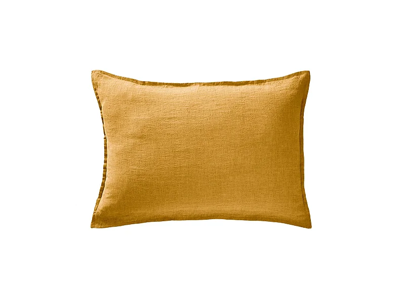 MARGAUX - Taie d'Oreiller 50x70cm Lin Lavé Coloris Miel