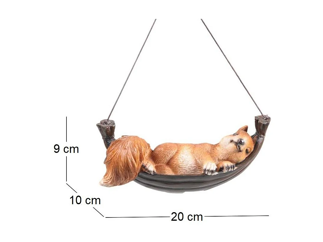 Ecureuil rigolo en résine Hamac