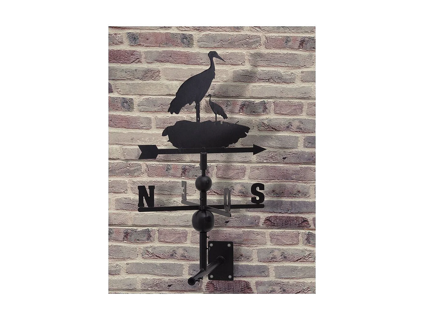 Girouette cigogne en fer forgé