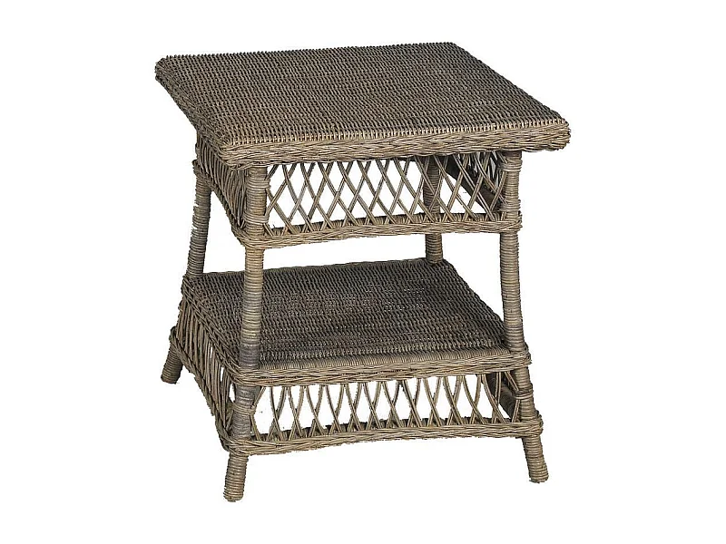 Table d'appoint Polo en rotin gris