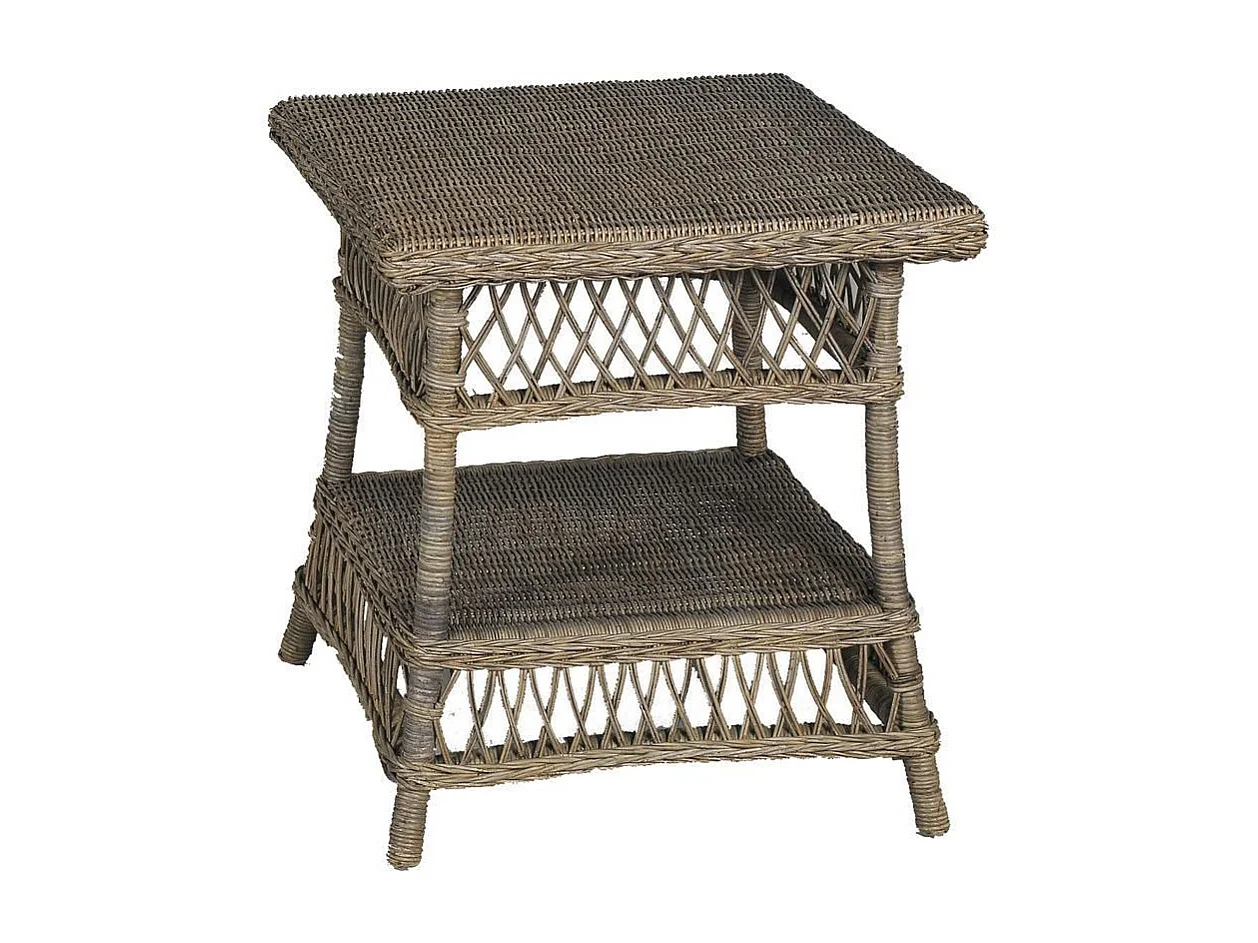 Table d'appoint Polo en rotin gris