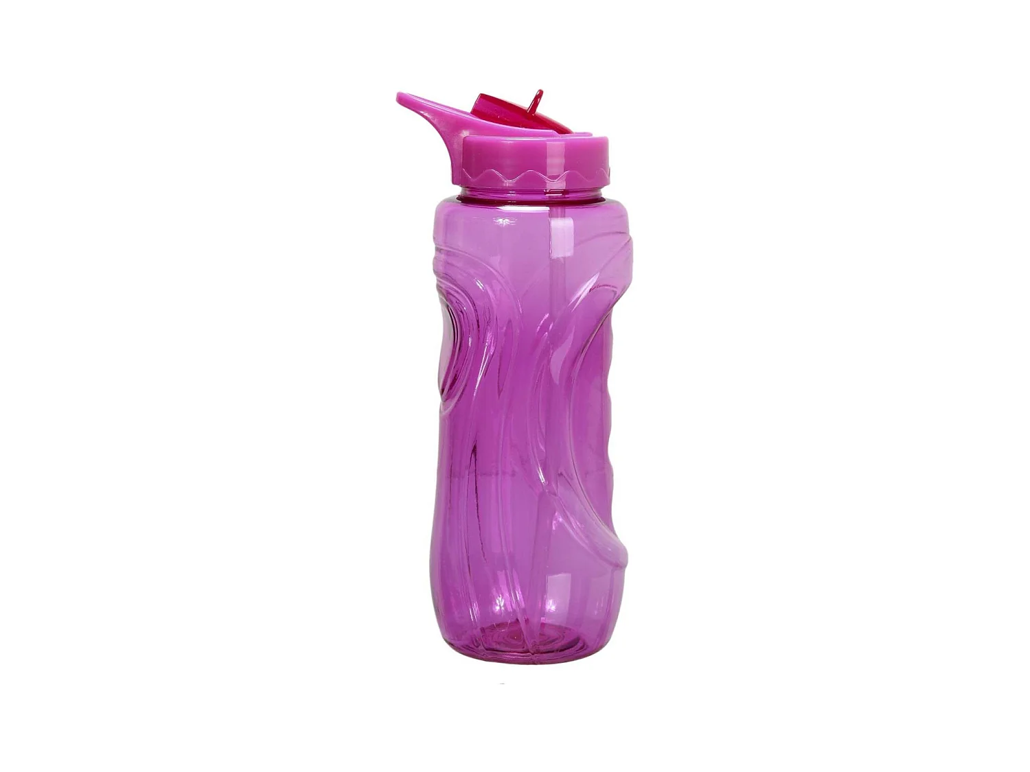 Gourde de sport bouchon avec paille 900 ml (Lot de 2) fuschia