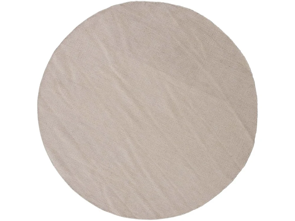 Jaipur vloerkleed Ø200 cm wol beige.