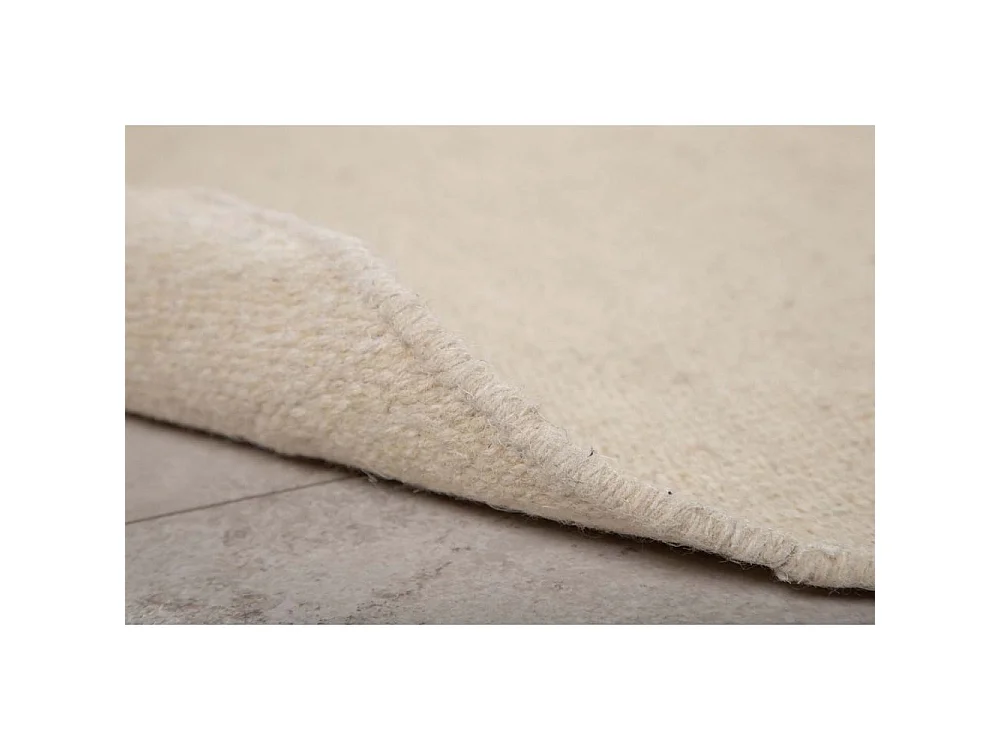 Jaipur vloerkleed Ø200 cm wol beige.