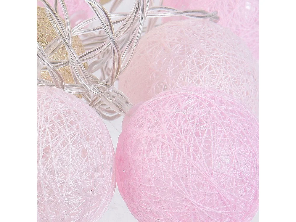 Guirlande lumineuse boules colorées 20 LED 3,72 m (Lot de 2)