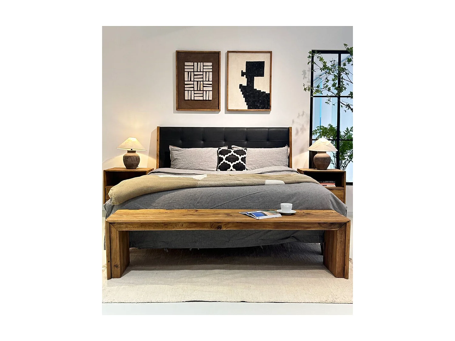 Banc en pin recyclé REWOOD