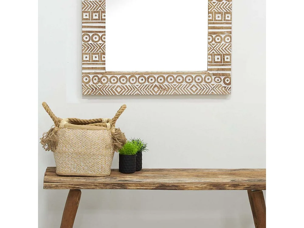 Banc rustique en chêne teinté