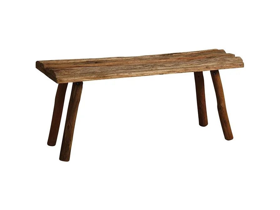 Banc rustique en chêne teinté
