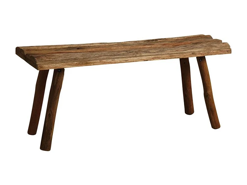 Banc rustique en chêne teinté