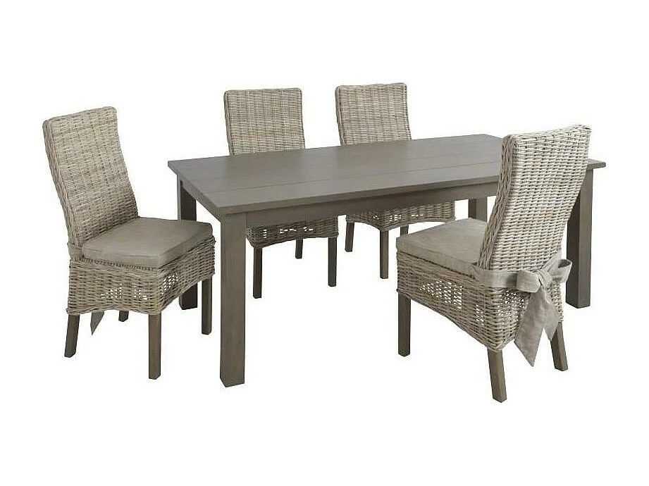 Table en bois noir 6 personnes