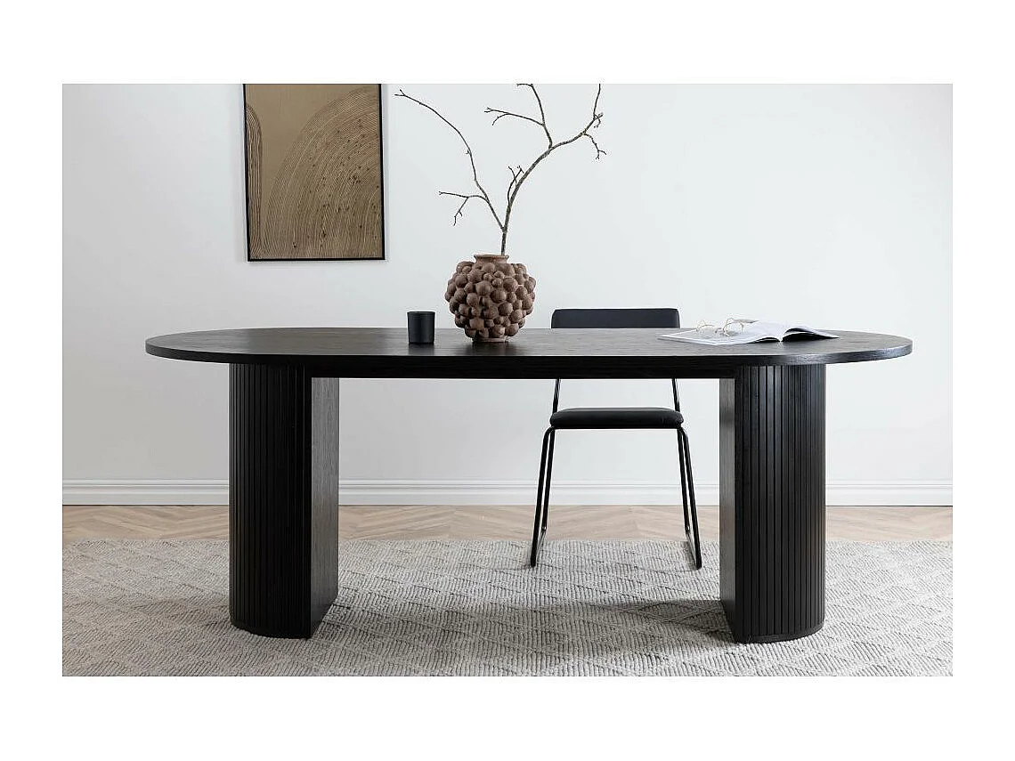 Bianca eetkamertafel 90x200cm zwart.