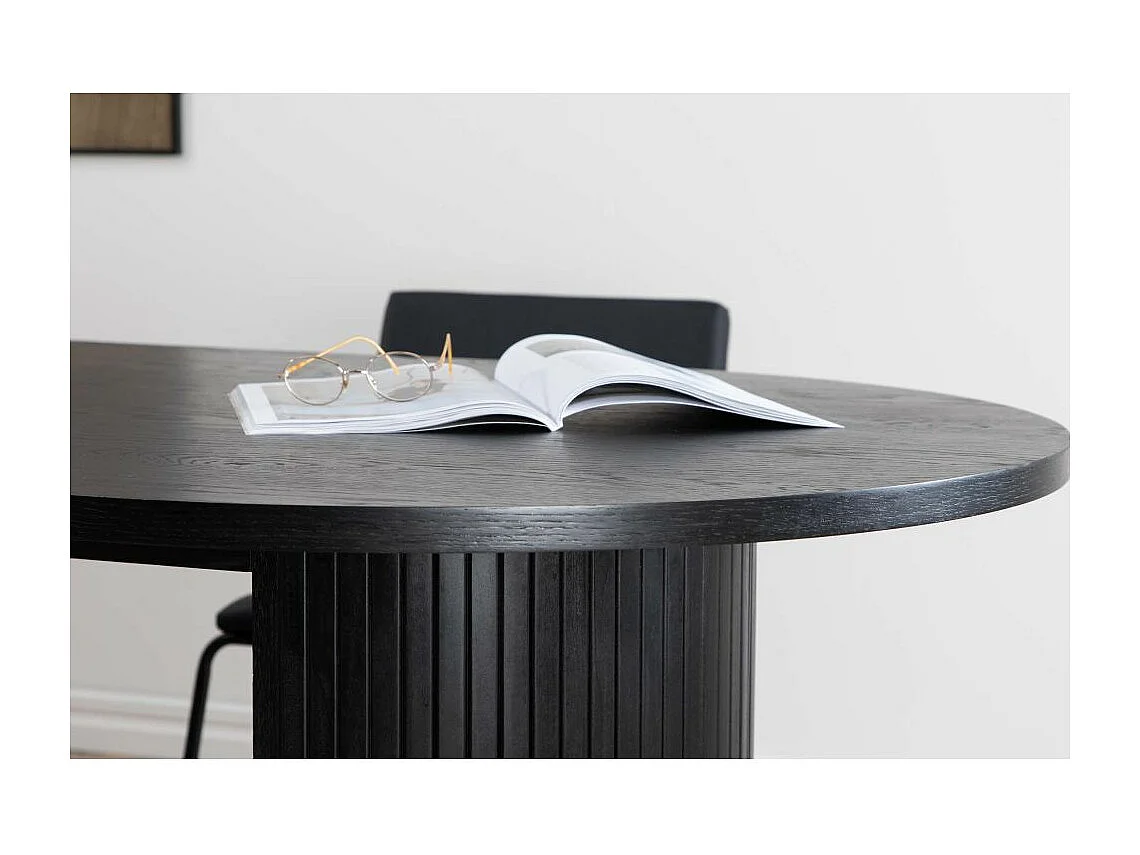 Bianca eetkamertafel 90x200cm zwart.