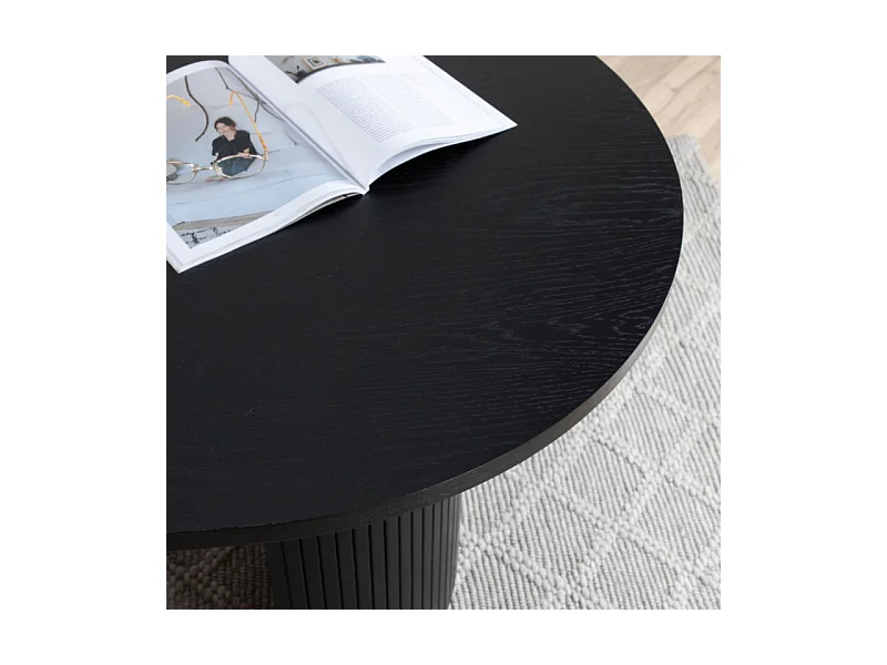 Table à Manger Ovale "Bianca" 200cm Noir