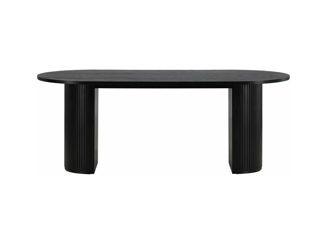 Table à Manger Ovale "Bianca" 200cm Noir