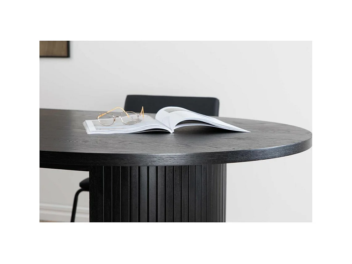 Table à Manger Ovale "Bianca" 200cm Noir