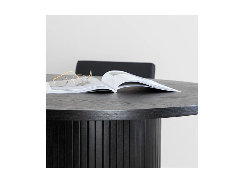 Table à Manger Ovale "Bianca" 200cm Noir