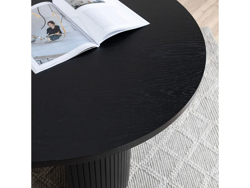 Table à Manger Ovale "Bianca" 200cm Noir