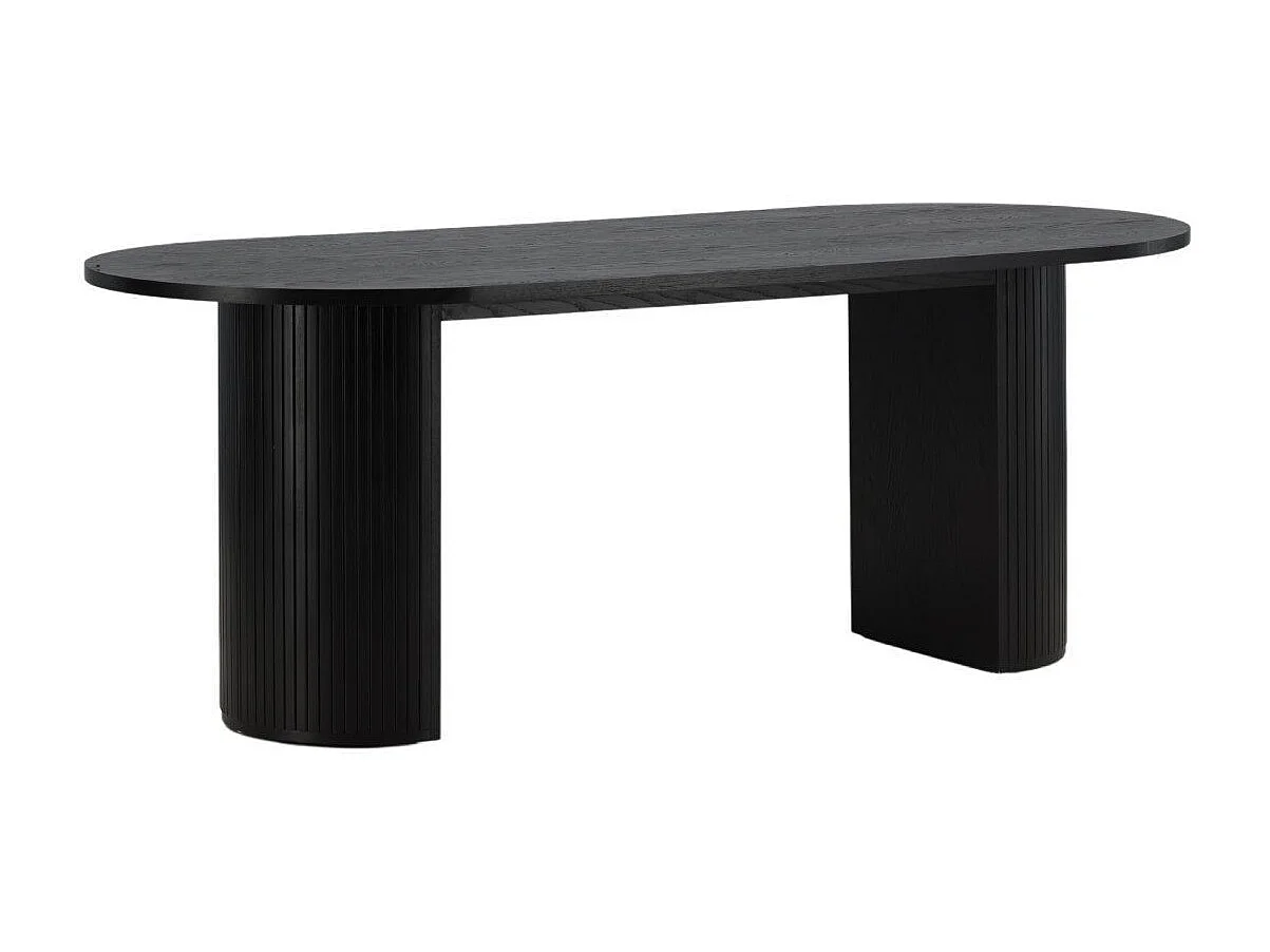 Table à Manger Ovale "Bianca" 200cm Noir
