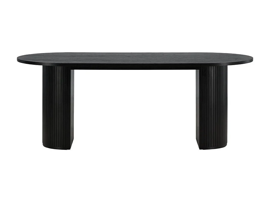 Table à Manger Ovale "Bianca" 200cm Noir