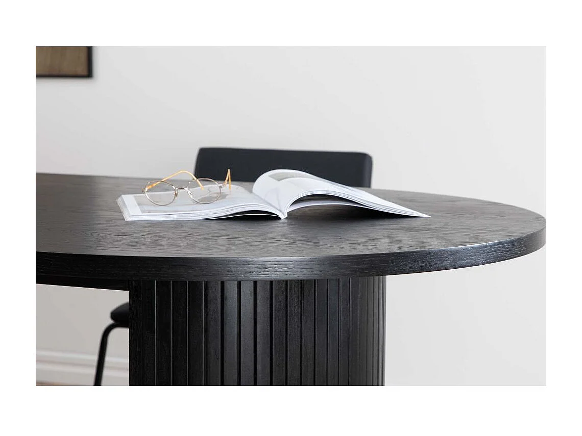 Table à Manger Ovale "Bianca" 200cm Noir