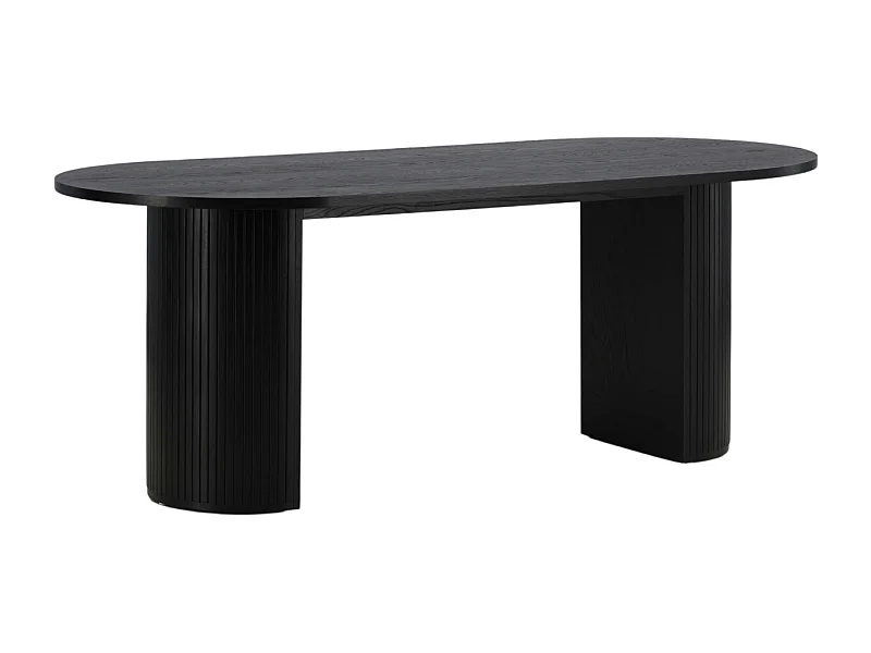 Table à Manger Ovale "Bianca" 200cm Noir