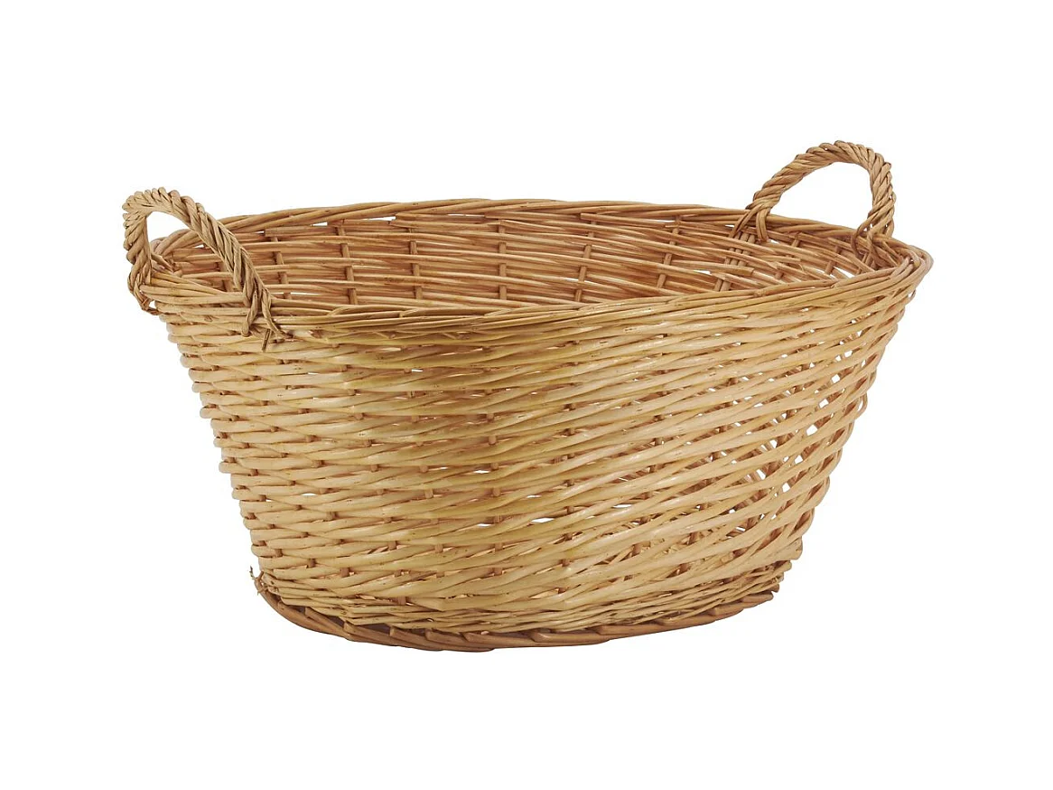 Corbeille à linge en osier