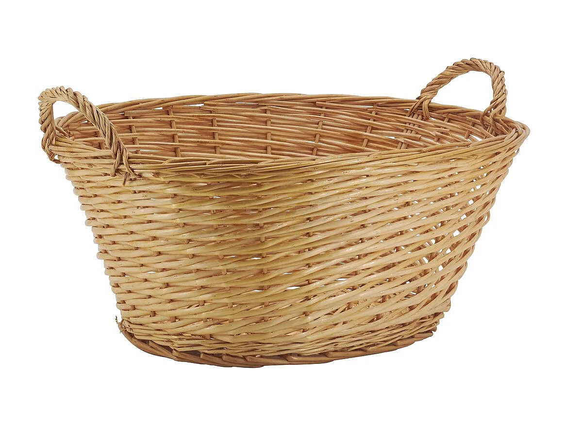 Corbeille à linge en osier