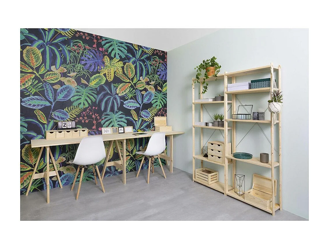 Etagère Natura 5 tablettes et montants à lattes