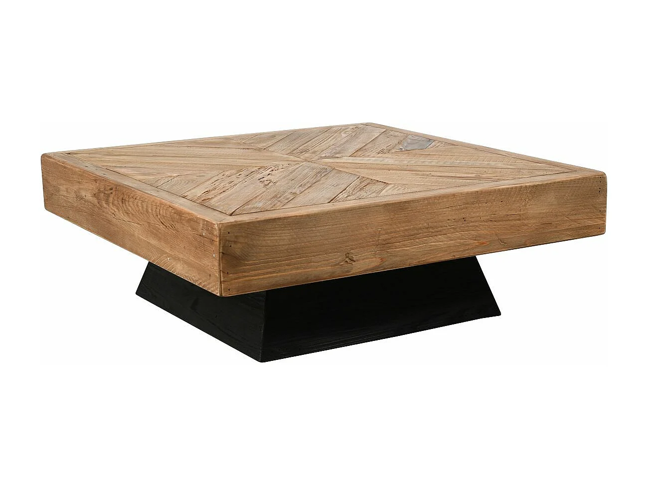 Table basse carrée en pin recyclé REWOOD