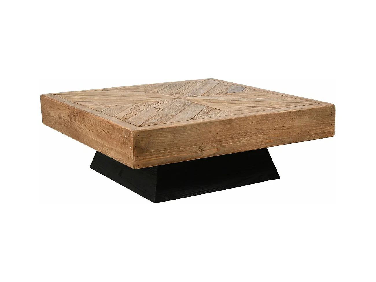 Table basse carrée en pin recyclé REWOOD