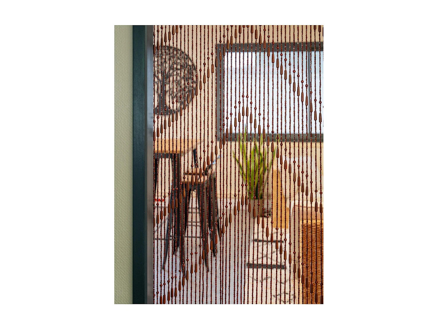 Rideau de porte en bois Vague